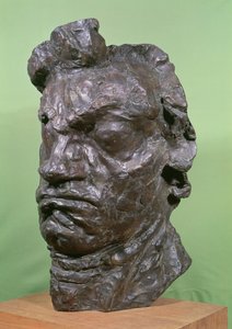 Tragisk maske av Ludwig van Beethoven (1770-1827) 1901 (bronse)